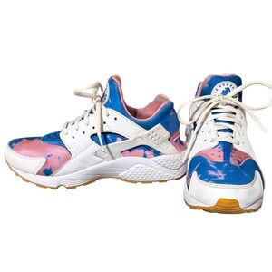 Nike Air Huarache Athletic Shoes Tie‎ Dye Pink Blue Women's Size 8.5 AQ0551 100